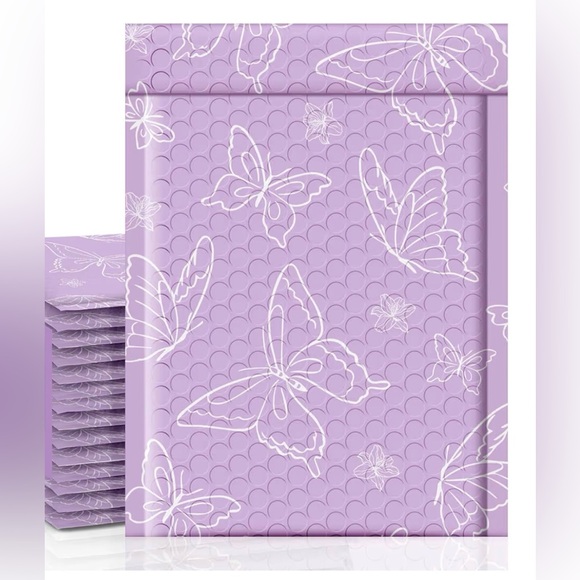 Other - 20-Pack 6x10” Purple Butterfly Bubble Mailers | Shipping Supplies